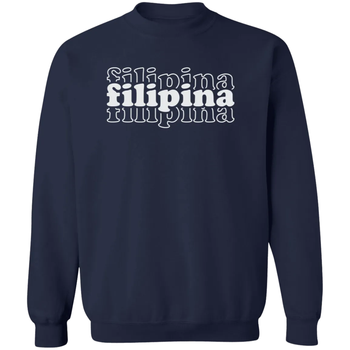 Filipina Triple Unisex Crewneck Pullover Sweatshirt
