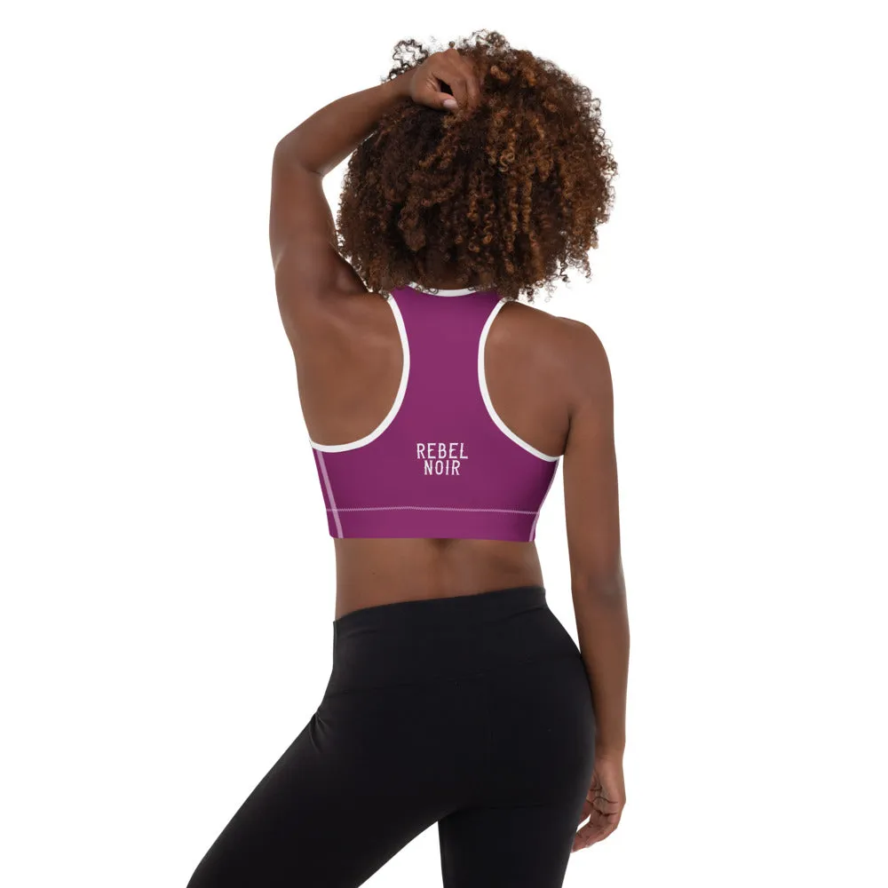 Padded Sports Bra Eggplant