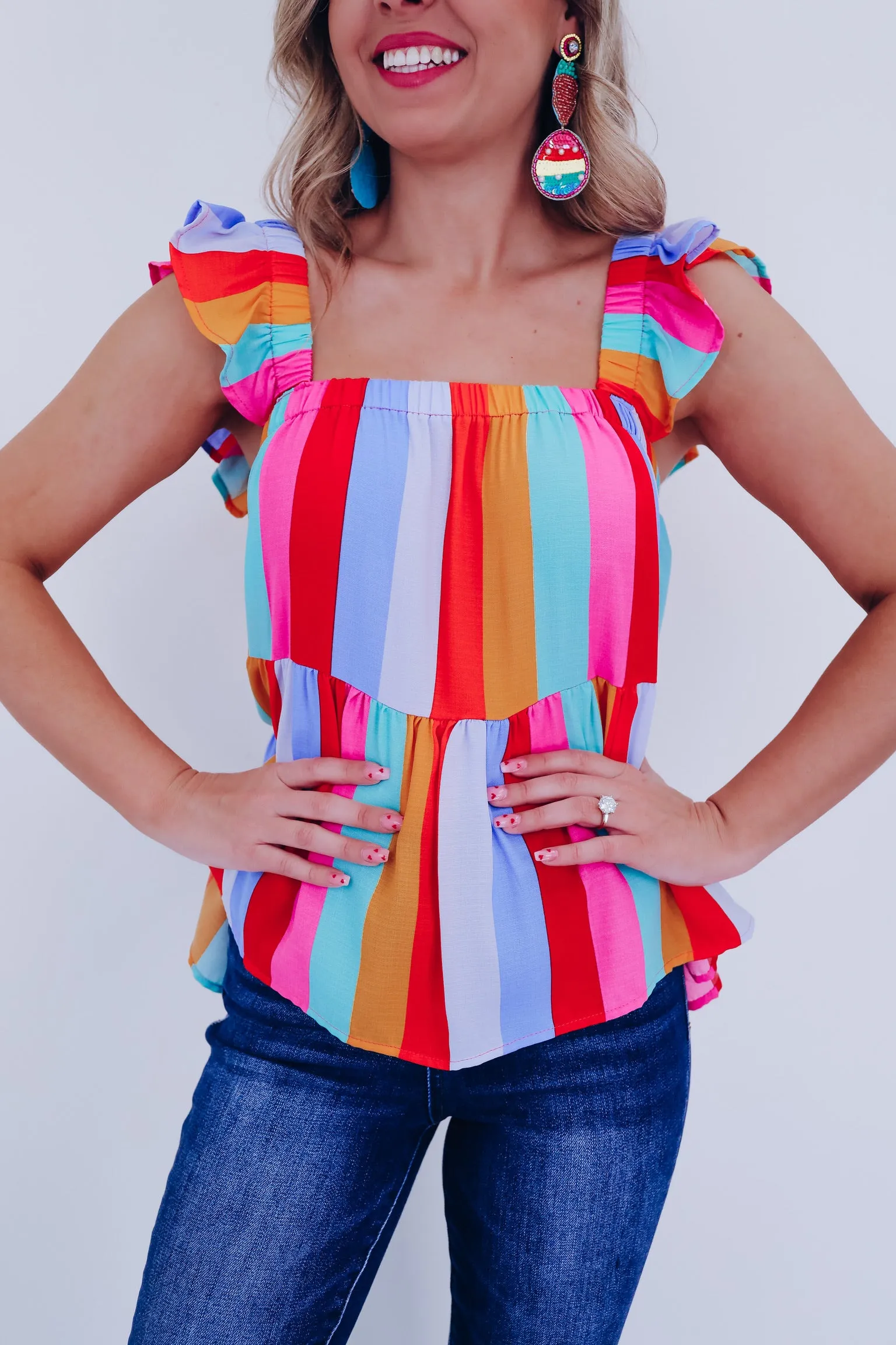 Rainbow Baby Doll Tank Top