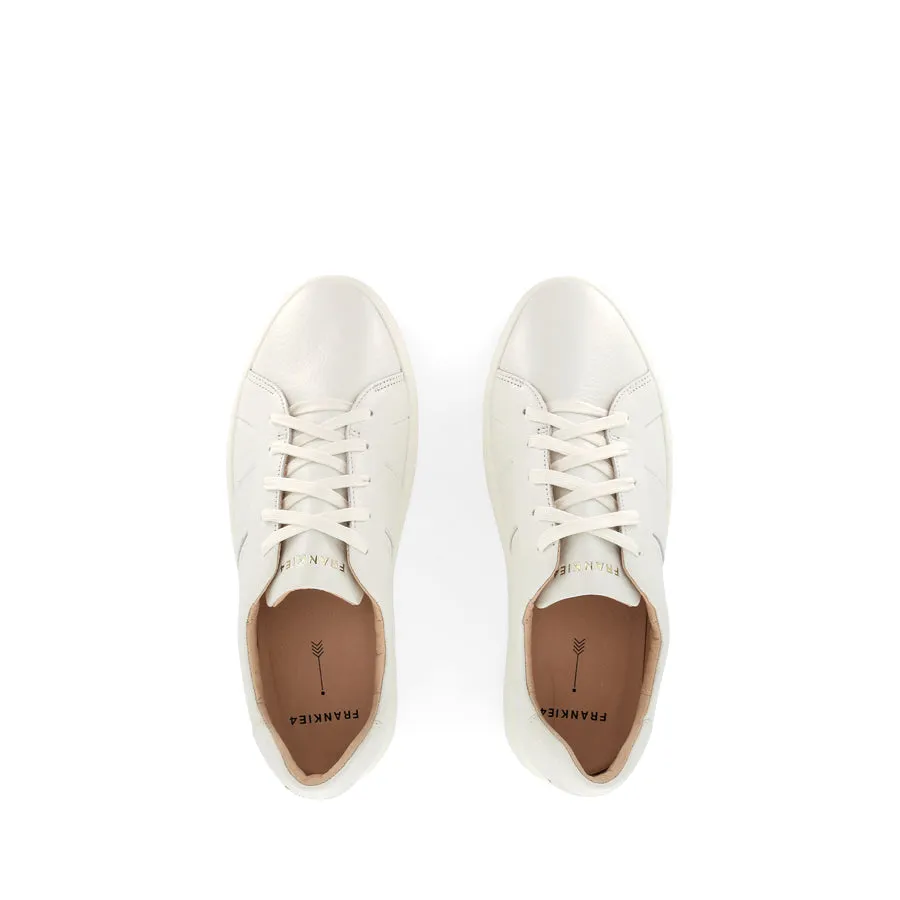 RILEY - WHITE TUMBLE LEATHER
